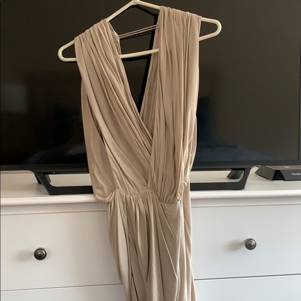 Ports Grecian creme wrap minidress